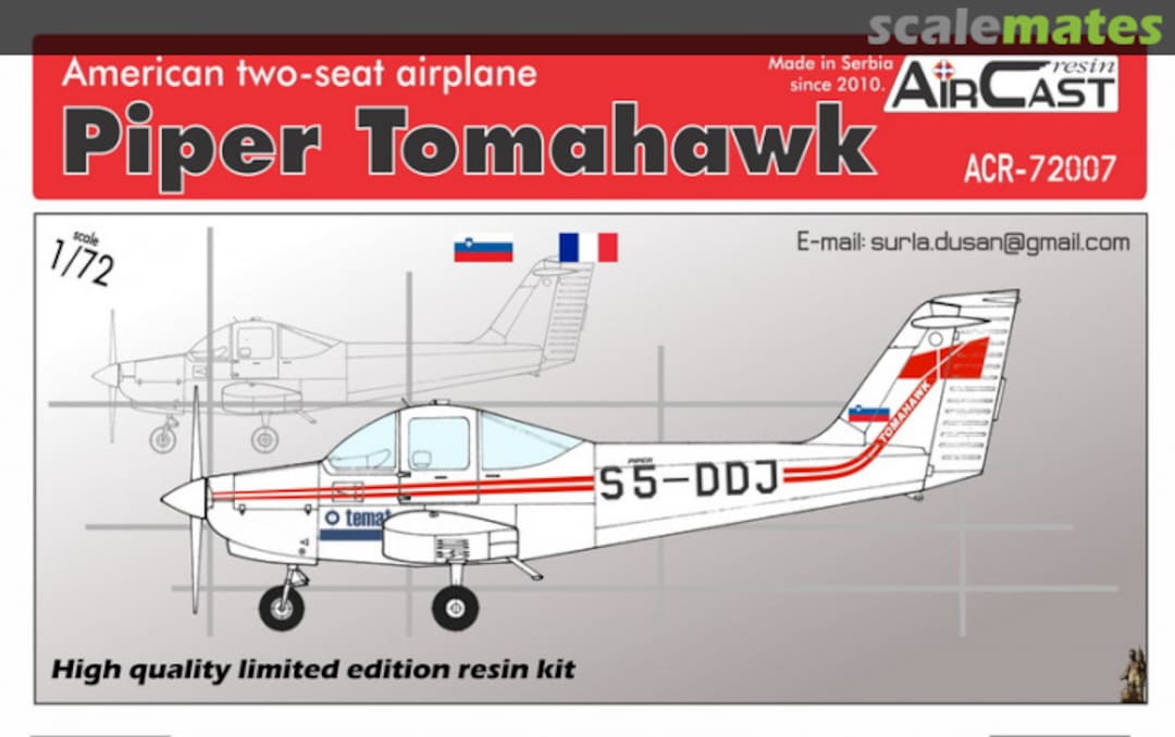 Boxart Piper Tomahawk ACR-72007 Air Cast Resin Boxart Piper Tomahawk ACR-72007 Air Cast Resin