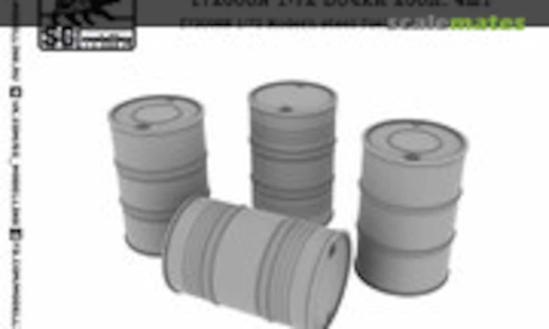 1:72 Modern Steel Fuel Drums (4pcs.) (SG-MODELLING F72008N) F72008N