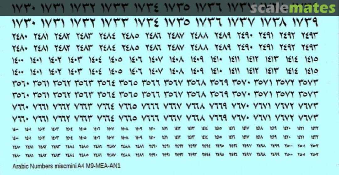 Boxart Arabic Numbers Black A4 M9-MEA-AN1 miscmini Boxart Arabic Numbers Black A4 M9-MEA-AN1 miscmini