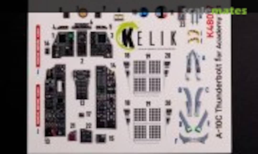 1:48 A-10C Thunderbolt Interior 3D Decals (Kelik K48017) K48017