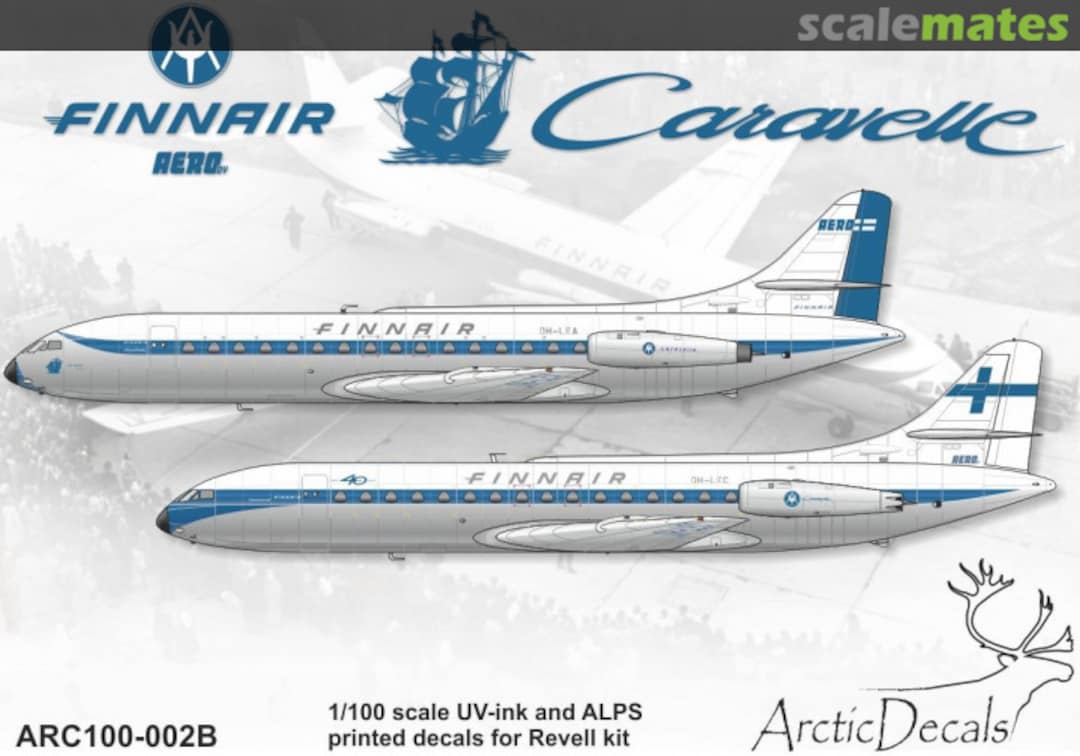 Boxart SE. Caravelle III Finnair ARC100-002B Arctic Decals Boxart SE. Caravelle III Finnair ARC100-002B Arctic Decals