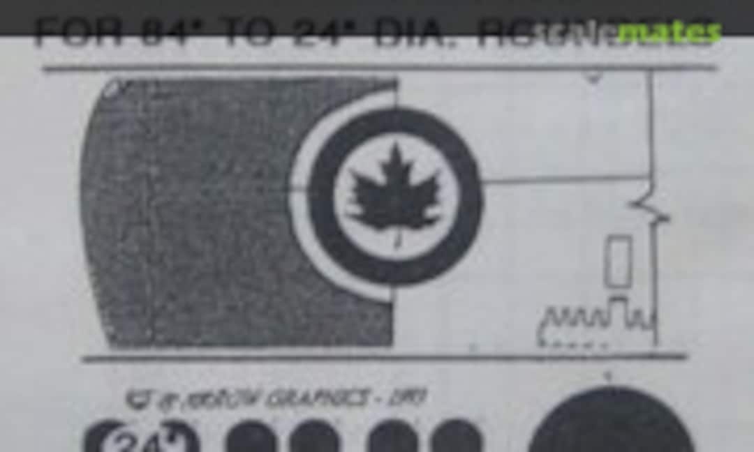 1:144 Silver outlines for wing tip roundels on Canadian aircraft (Arrow Graphics A-14-144)