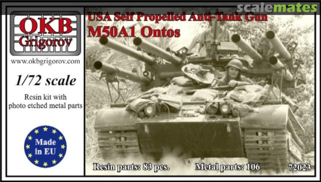 Boxart M50A1 Ontos 72023 OKB Grigorov Boxart M50A1 Ontos 72023 OKB Grigorov