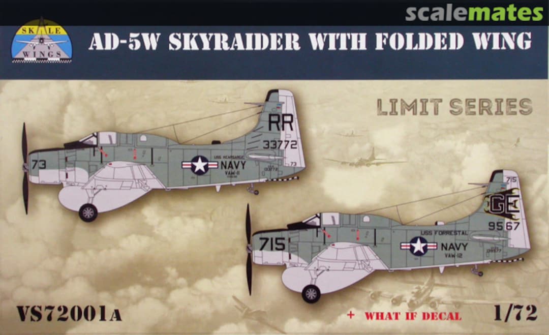 Boxart AD-5W Skyraider with Folded Wing VS72001A Skale Wings Boxart AD-5W Skyraider with Folded Wing VS72001A Skale Wings