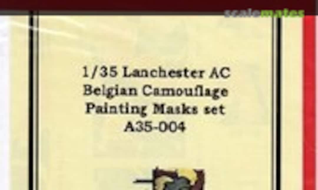 1:35 Lanchester Armoured Car Belgian Camouflage Painting Masks Set (Copper State Models A35-004) A35-004