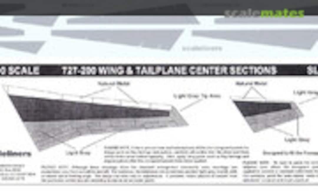 1:200 727-200 Wing & Tailplane Center Sections (Scaleliners Decals SL2-05) SL2-05