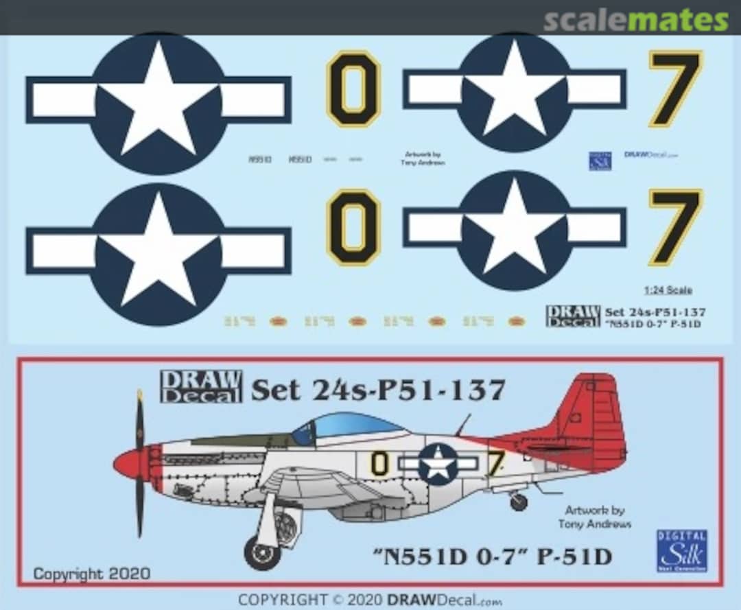 Boxart “N551D 0-7” P-51D 24-P51-137 Draw Decal Boxart “N551D 0-7” P-51D 24-P51-137 Draw Decal