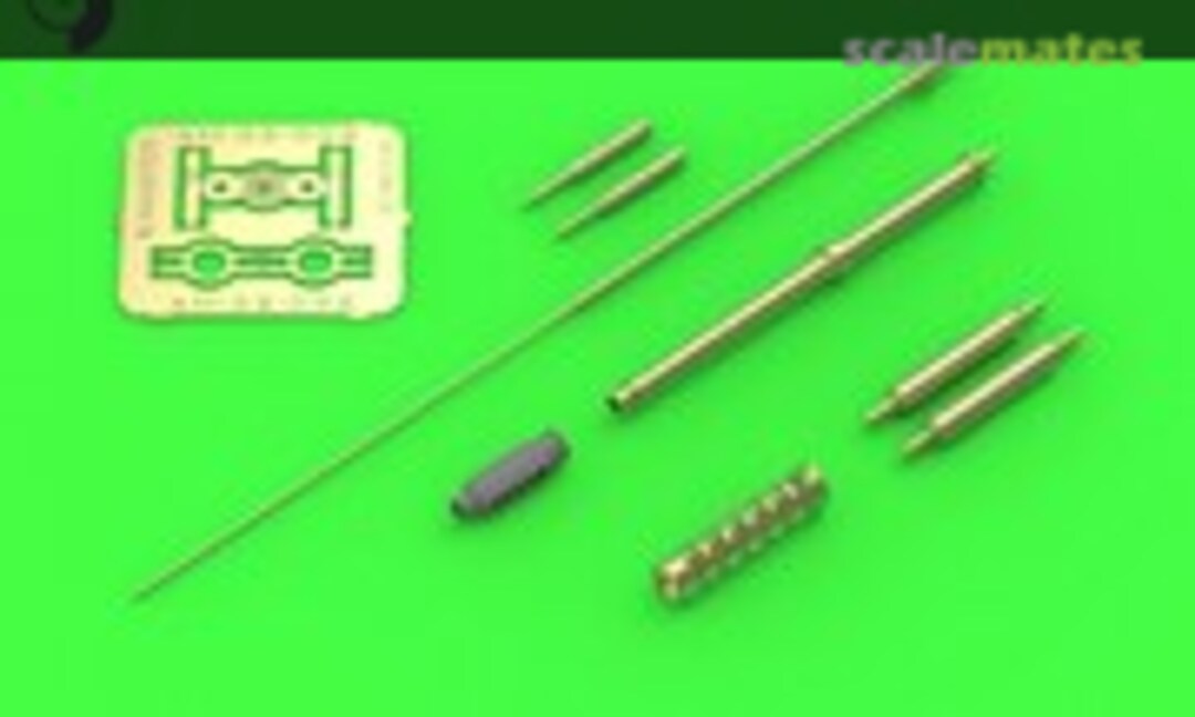 1:32 AH-64 Apache - M230 Chain Gun barrel (30mm), Pitot Tubes and tail antenna (resin, PE and turned parts) (Master AM-32-092) AM-32-092