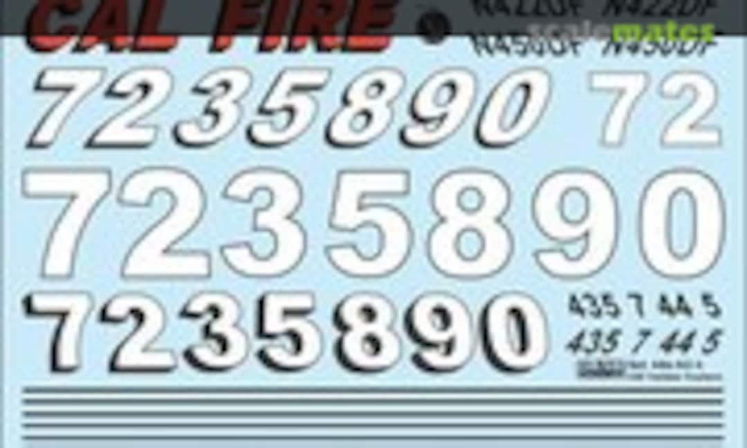 1:48 Cal Fire S-2T Turbine Tracker Fire Bombers (Draw Decal 48-S2-4) 48-S2-4