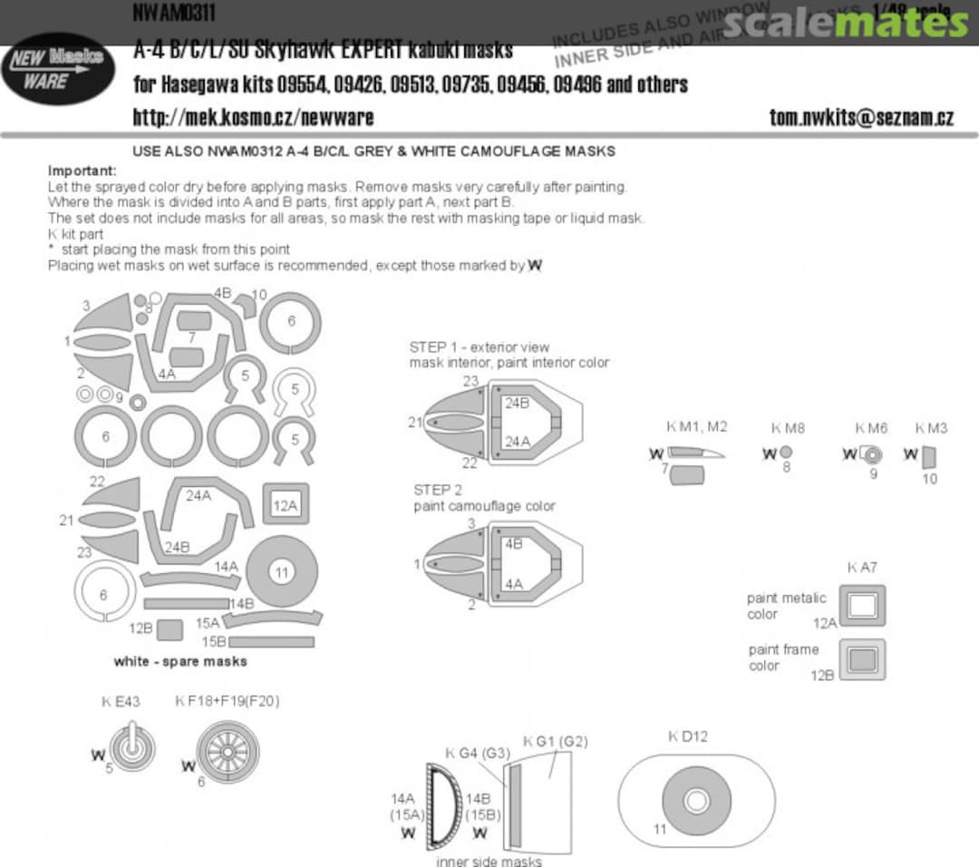 Boxart A-4 B/C/L/SU Skyhawk EXPERT kabuki masks NWAM0311 New Ware Boxart A-4 B/C/L/SU Skyhawk EXPERT kabuki masks NWAM0311 New Ware