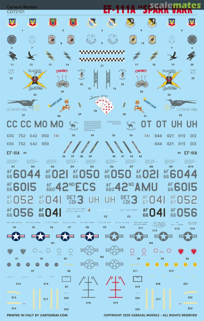 Contents EF-111A "Spark Vark" CD72101 Caracal Models Contents EF-111A "Spark Vark" CD72101 Caracal Models