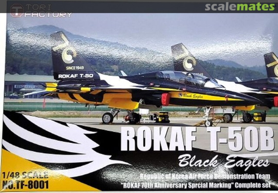 Boxart T-50B Black Eagles ROKAF 70th Anniversary Special Marking Complete Set TF-8001 Tori Factory
