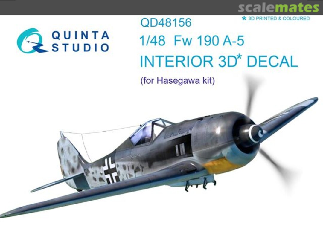 Boxart Fw 190A-5 interior 3D decals QD48156 Quinta Studio Boxart Fw 190A-5 interior 3D decals QD48156 Quinta Studio