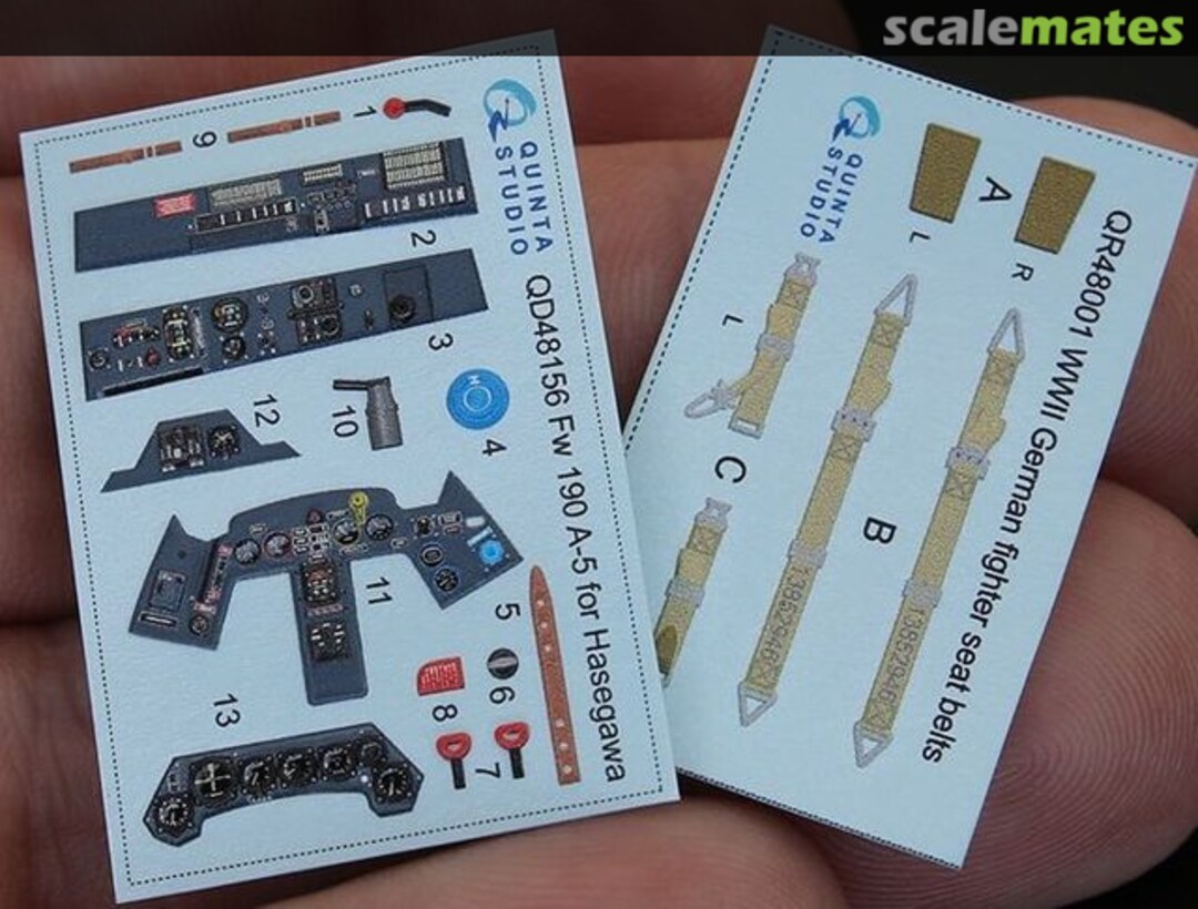 Contents Fw 190A-5 interior 3D decals QD48156 Quinta Studio Contents Fw 190A-5 interior 3D decals QD48156 Quinta Studio