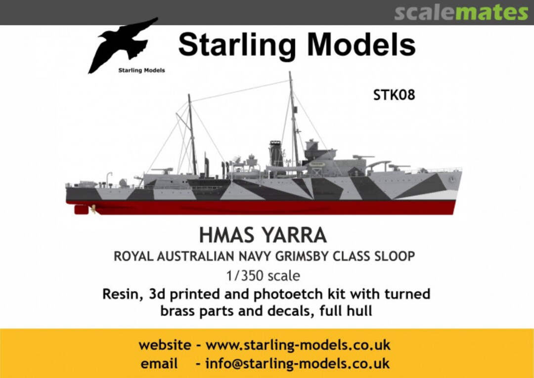 Boxart HMAS Yarra STK08 Starling Models Boxart HMAS Yarra STK08 Starling Models