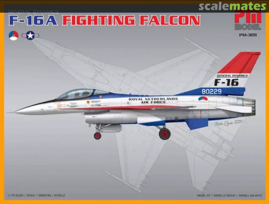 Boxart F-16A Fighting Falcon Dutch & US Air Forces PM-309 PM Model