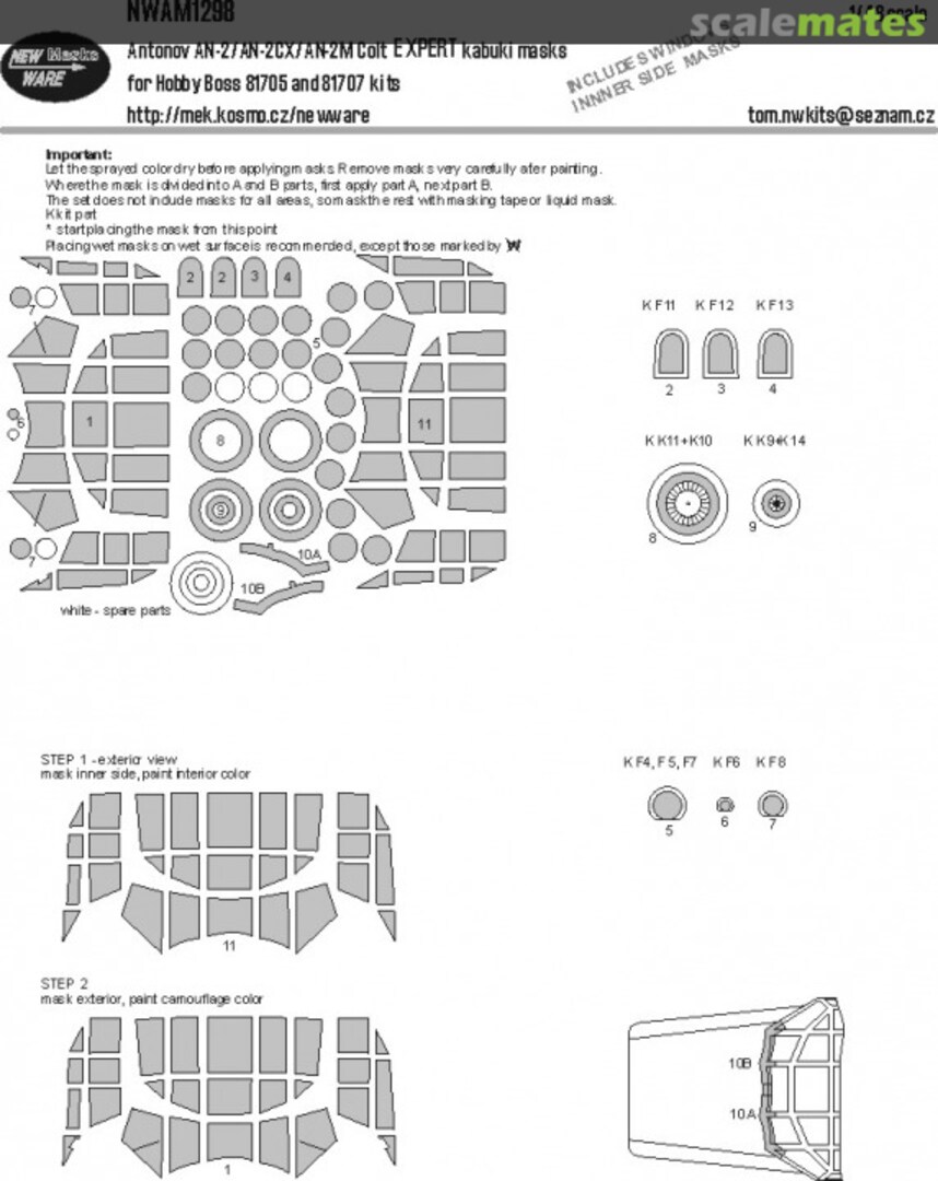 Boxart Antonov AN-2/AN-2CX/AN-2M EXPERT kabuki masks NWAM1298 New Ware Boxart Antonov AN-2/AN-2CX/AN-2M EXPERT kabuki masks NWAM1298 New Ware