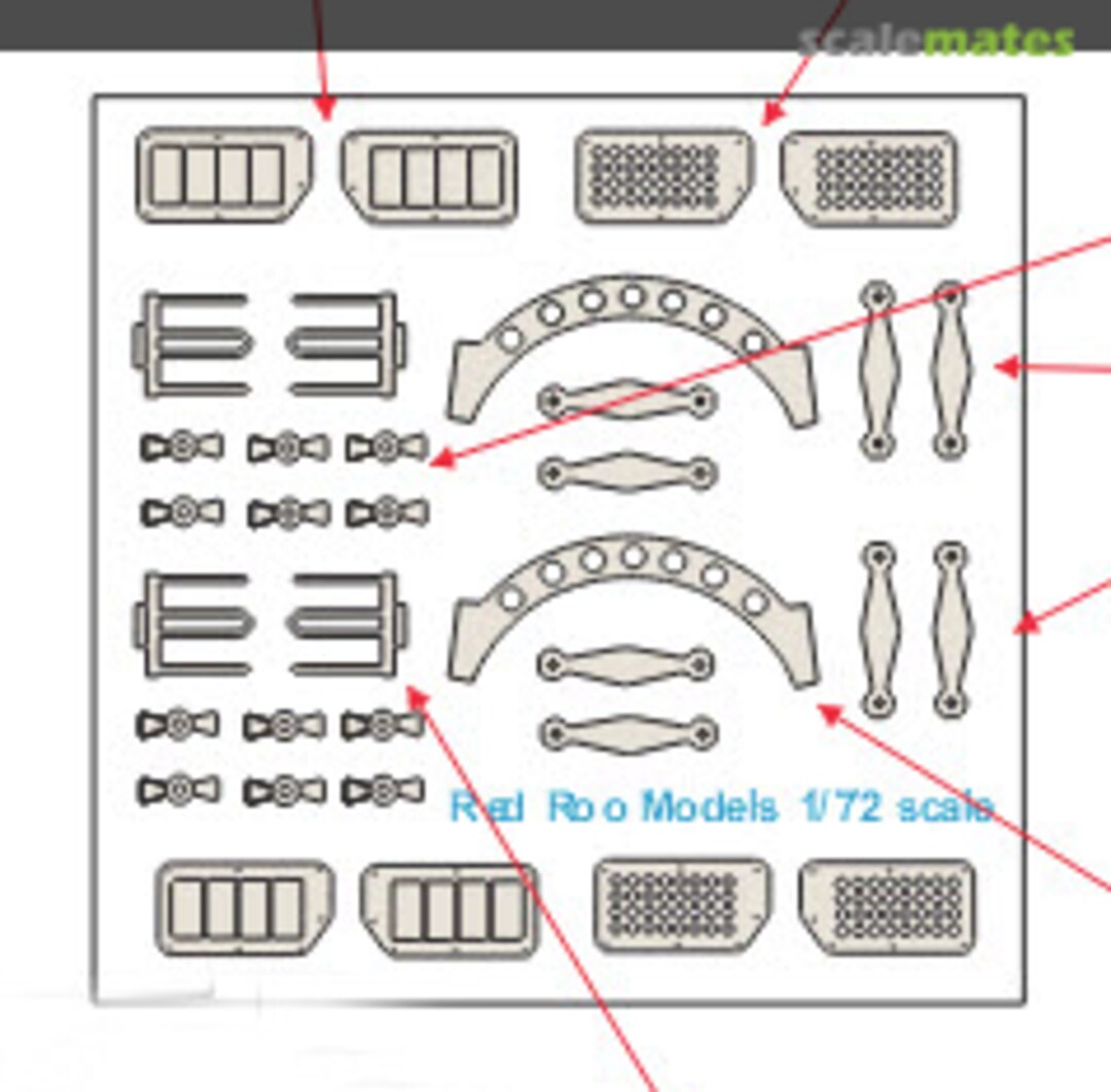 Boxart Mustang P-51D RRM72104 Red Roo Models