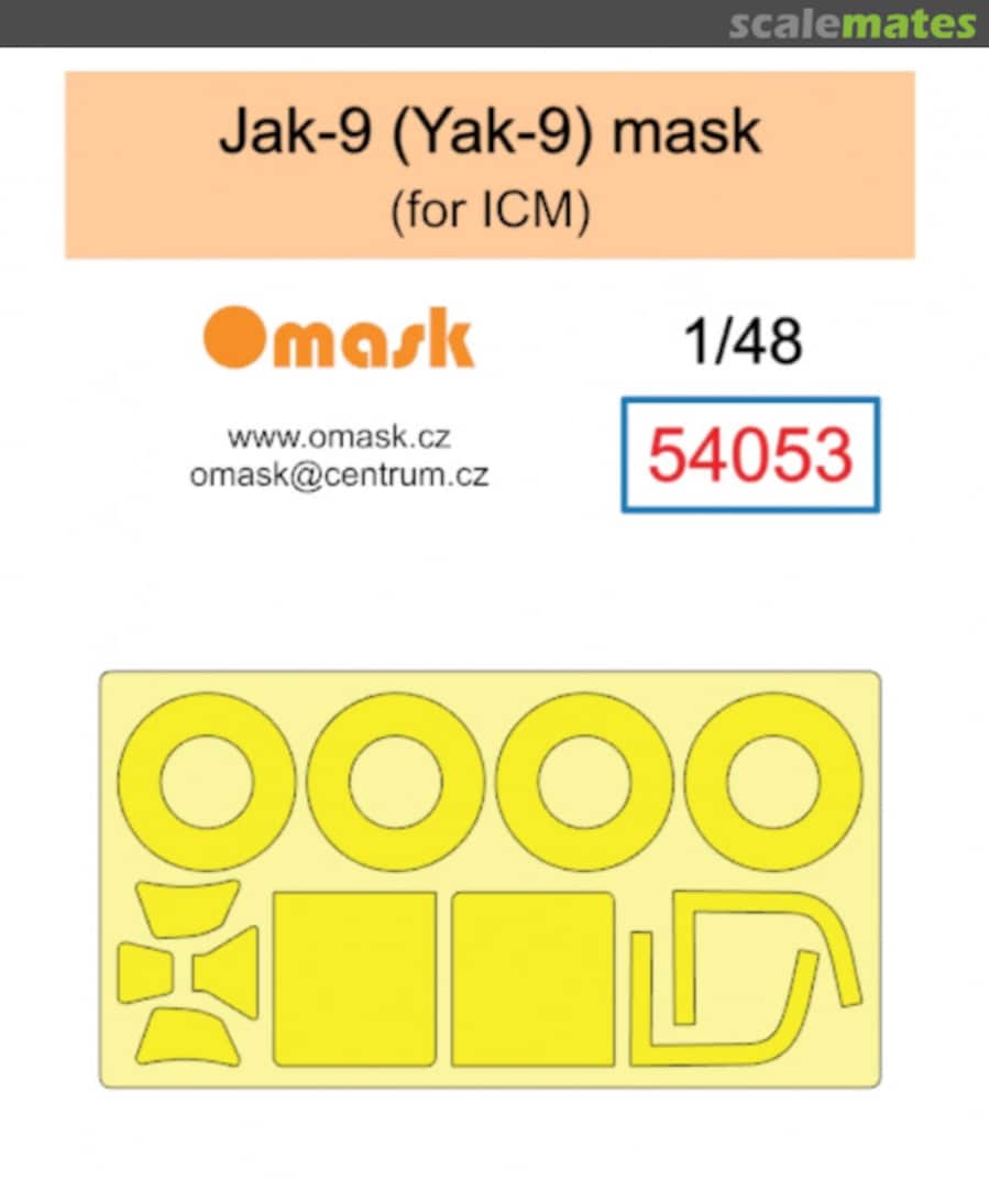 Boxart Jak-9 (Yak-9) Mask (For ICM) 54053 Omask Boxart Jak-9 (Yak-9) Mask (For ICM) 54053 Omask