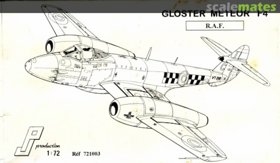 Boxart Gloster Meteor F4 (RAF) 721003 PJ Production Boxart Gloster Meteor F4 (RAF) 721003 PJ Production