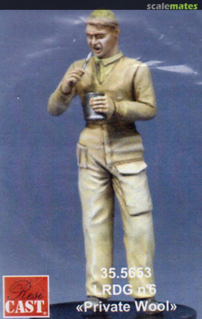 Boxart British LRDG Figure No.6 Private Wool Eating from Can (1 figure) 35.5653 Resicast Boxart British LRDG Figure No.6 Private Wool Eating from Can (1 figure) 35.5653 Resicast
