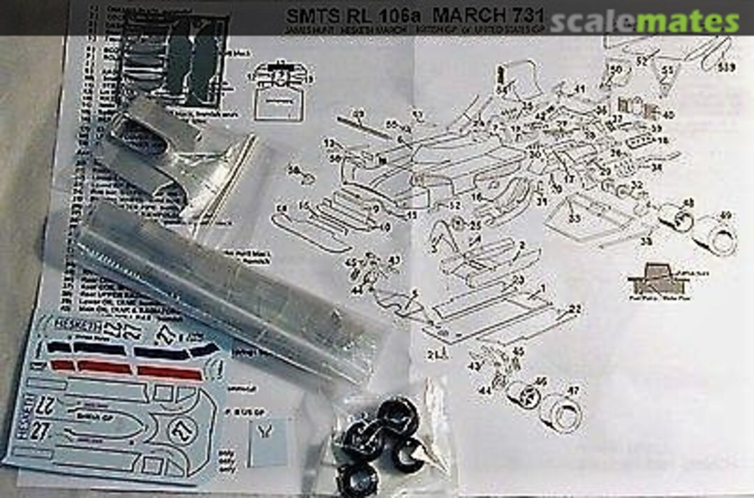 Boxart March 731 "Hesketh" RL106A Scale Model Technical Service