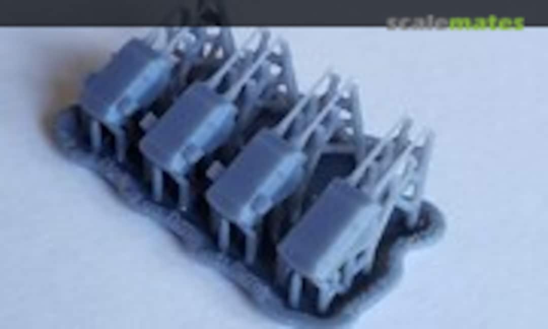 1:1200 Bismarck and Tirpitz 38 cm SK C/34 Turrets (set of 4) (Model Monkey 1200-Bismarck38cm) 1200-Bismarck38cm