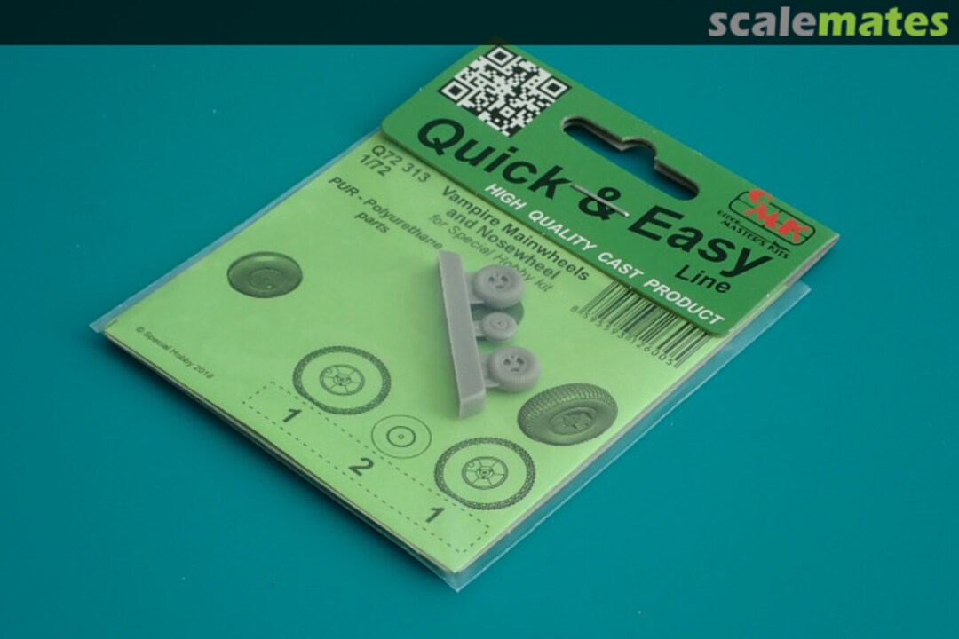 Boxart Vampire Mainwheels and Nosewheel (for Special Hobby) Q72313 CMK Boxart Vampire Mainwheels and Nosewheel (for Special Hobby) Q72313 CMK