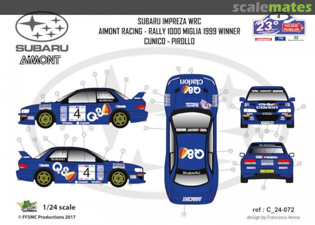 Boxart Subaru Impreza S3 WRC '97 (P200 ALL) "Q8" C 24-072 FFSMC Productions Boxart Subaru Impreza S3 WRC '97 (P200 ALL) "Q8" C 24-072 FFSMC Productions