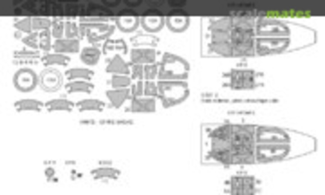 1:48 Lockheed P-38J Lightning EXPERT kabuki masks (New Ware NWAM1007) NWAM1007