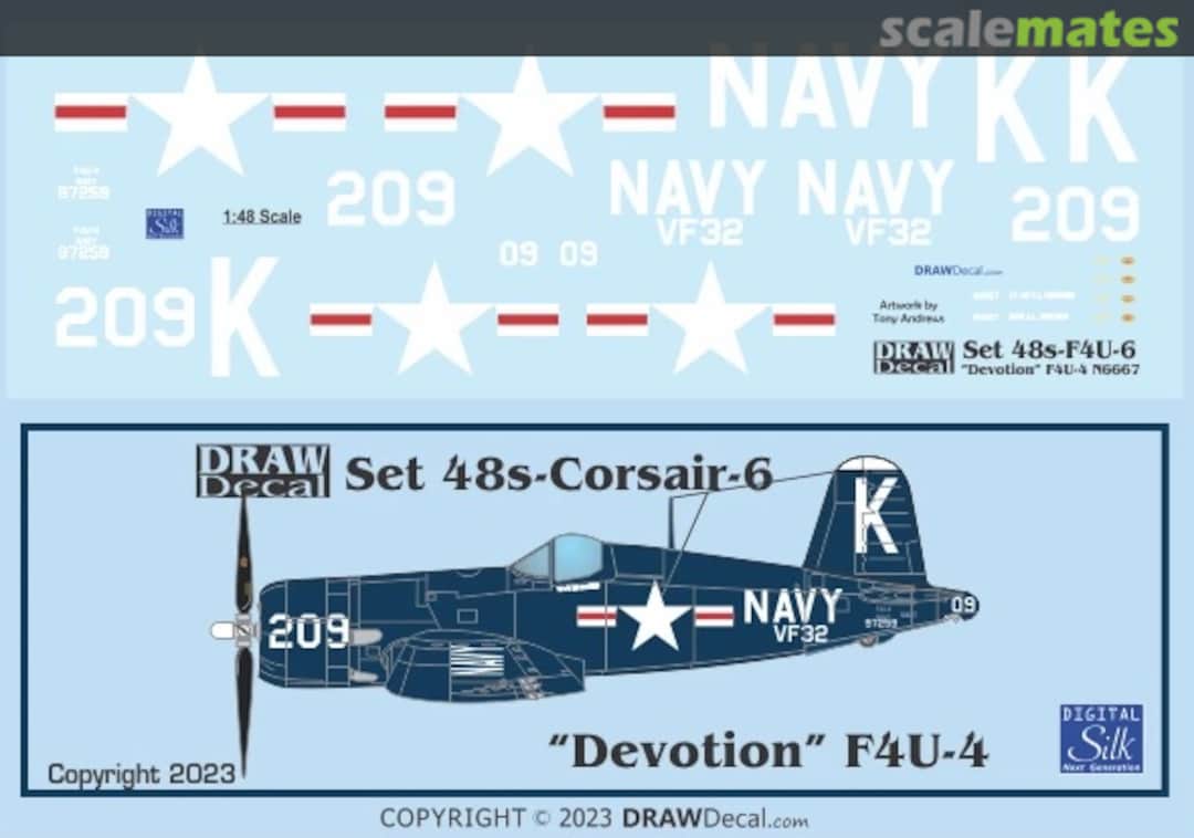 Boxart “Devotion” F4U-4 48-Corsair-6 Draw Decal