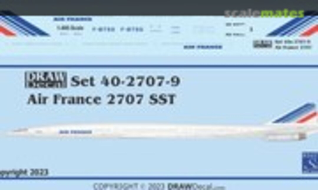 1:400 Air France 2707 SST (Draw Decal 40-2707-9) 40-2707-9
