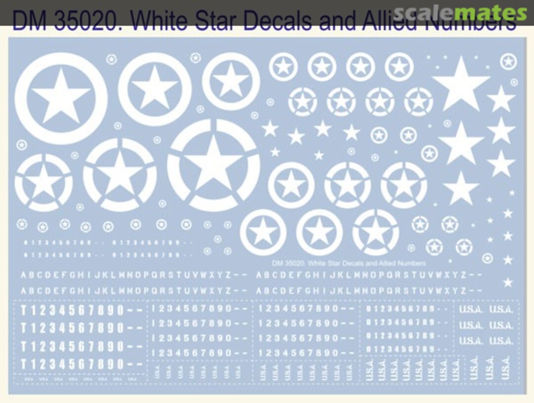 Boxart Allied white stars and numbers DM35020 DANmodels