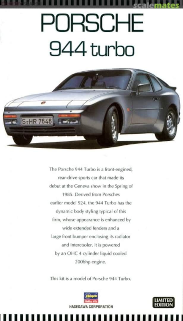 Boxart Porsche 944 Turbo 20260 Hasegawa Boxart Porsche 944 Turbo 20260 Hasegawa