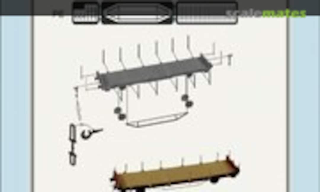 1:350 Railway Flat Wagon #1 (Niko Model ZW3515X) ZW3515X