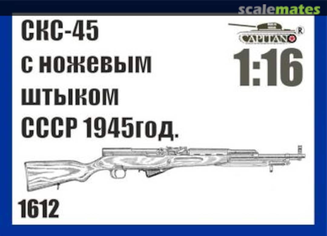 Boxart Russian Carabin SKS-45 with knife bayonet Model 1945 CAP1612 Capitan Models Boxart Russian Carabin SKS-45 with knife bayonet Model 1945 CAP1612 Capitan Models