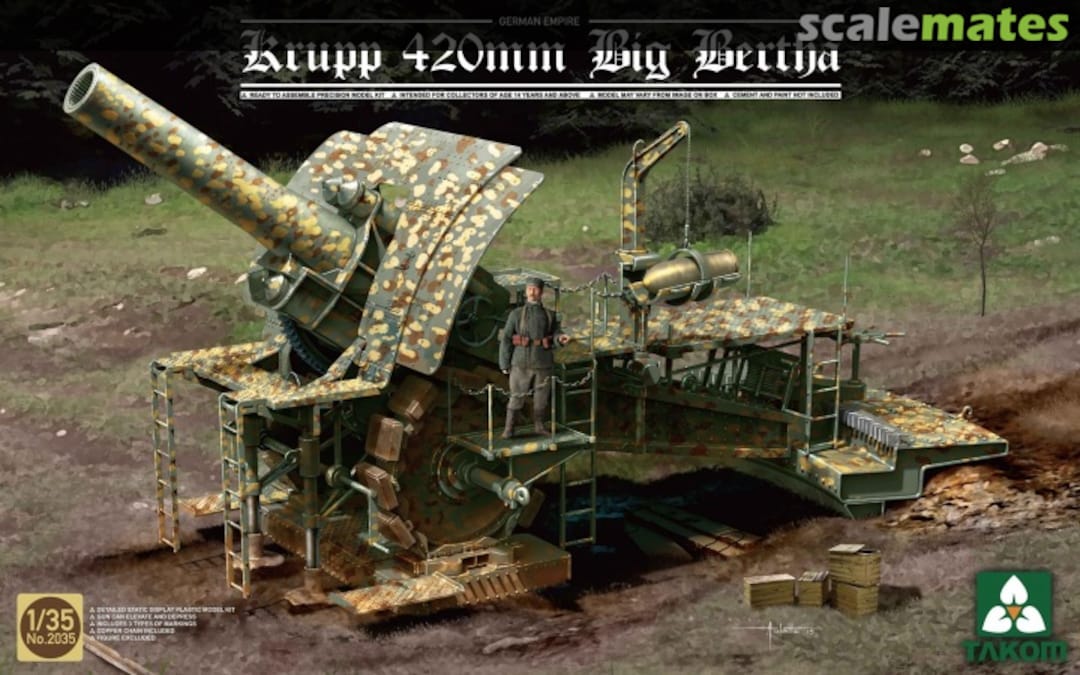 Boxart Krupp 420mm Big Bertha 2035 Takom