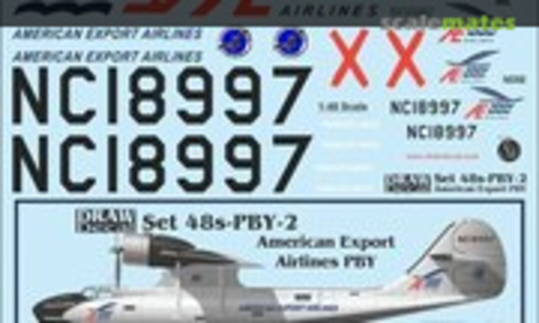 1:48 American Export Airlines PBY-2 Catalina (Draw Decal 48-PBY-2) 48-PBY-2