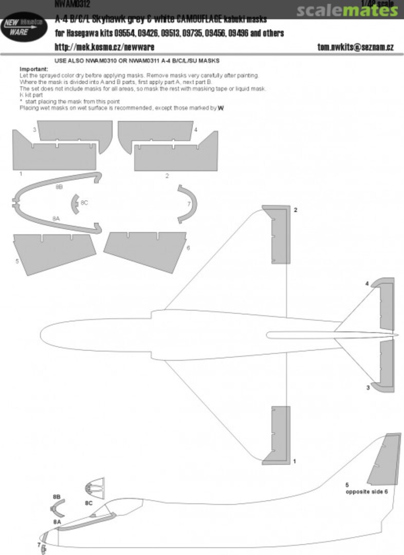 Boxart A-4 B/C/L/SU Skyhawk grey&white CAMOUFLAGE kabuki masks NWAM0312 New Ware Boxart A-4 B/C/L/SU Skyhawk grey&white CAMOUFLAGE kabuki masks NWAM0312 New Ware