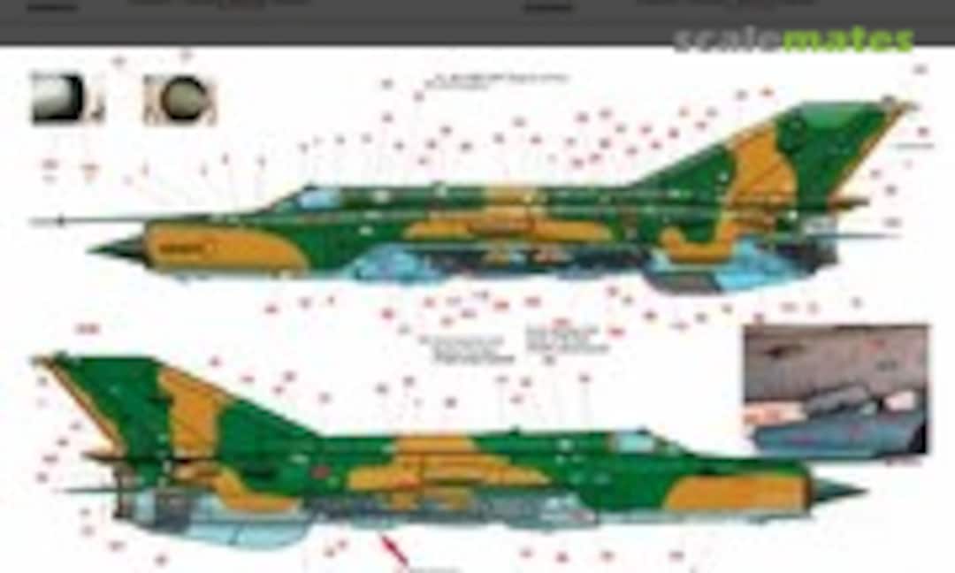 1:48 MiG-21 MF/UM/Bis Stencils (Hungarian) (HADmodels 48092) 48092
