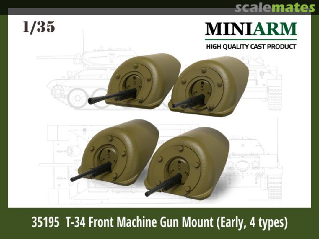Boxart Т-34 Front Machine Gun Mount (4 type) set #1 B35195 Miniarm Boxart Т-34 Front Machine Gun Mount (4 type) set #1 B35195 Miniarm