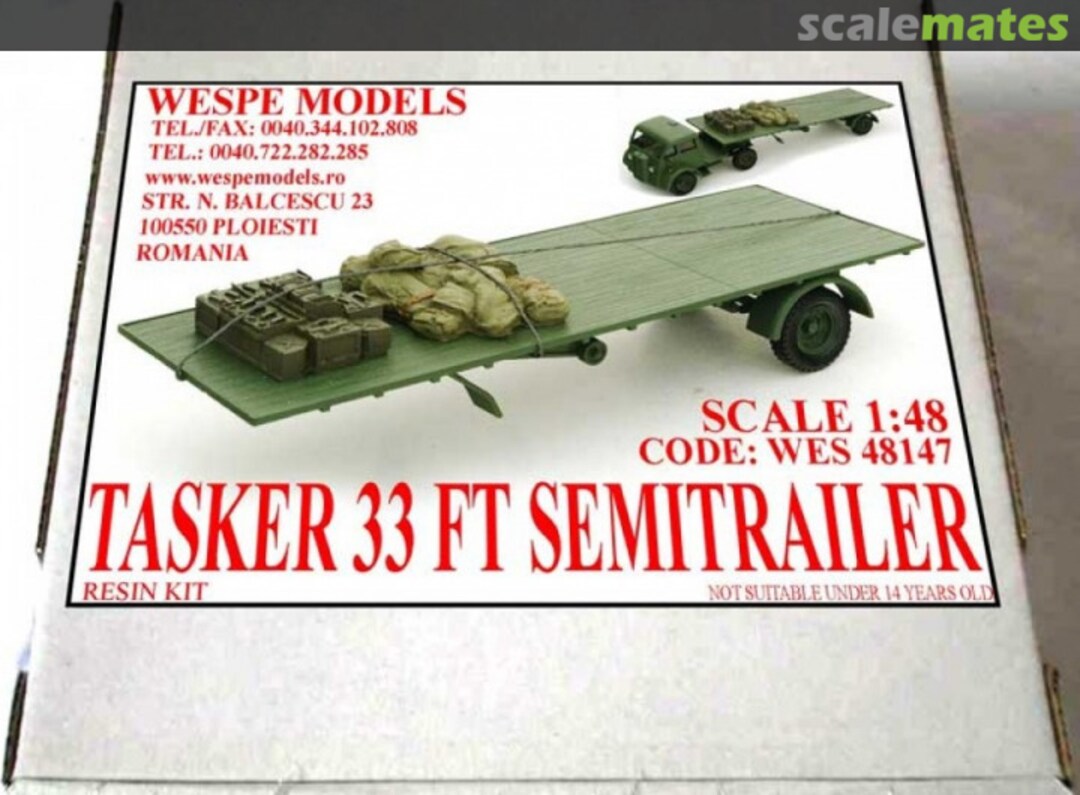 Boxart Tasker 33 Ft Semitrailer WES 48147 Wespe Models Boxart Tasker 33 Ft Semitrailer WES 48147 Wespe Models