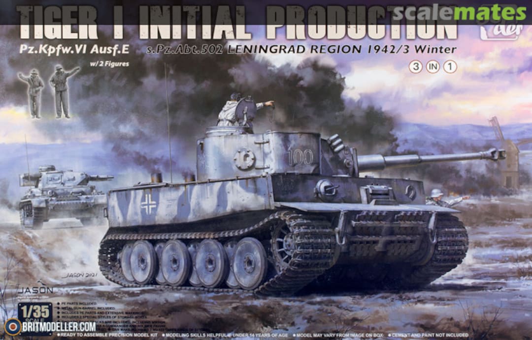 Boxart Tiger I Initial Production BT-014 Border Model Boxart Tiger I Initial Production BT-014 Border Model