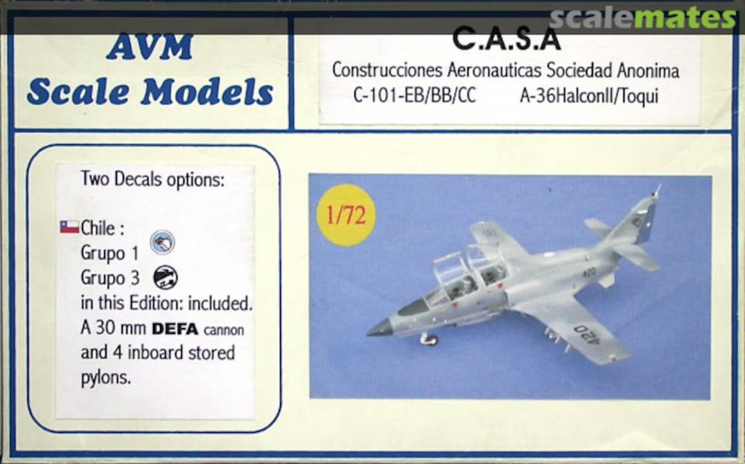 Boxart C-101-EB/BB/CC - A-36 Halcon II / Toqui AVM Scale Models Boxart C-101-EB/BB/CC - A-36 Halcon II / Toqui AVM Scale Models