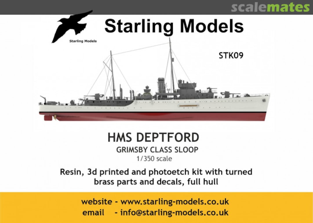 Boxart HMS Deptford STK09 Starling Models Boxart HMS Deptford STK09 Starling Models