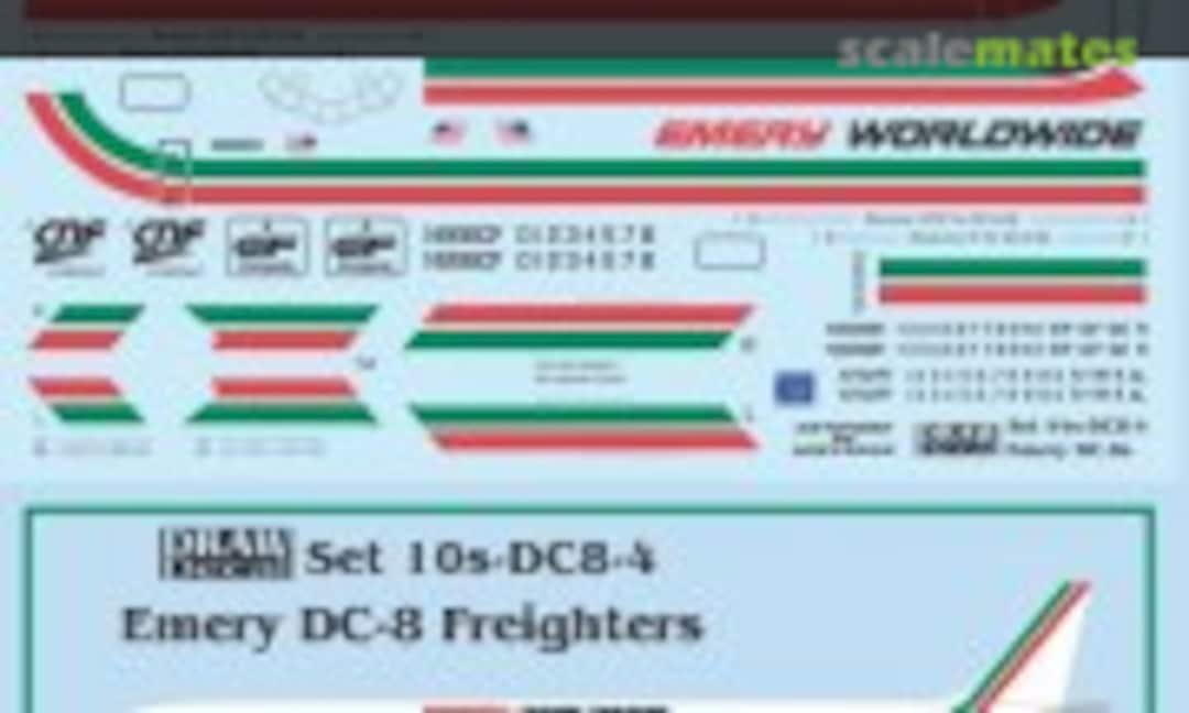 1:100 Emery Worldwide DC-8 Freighters (Draw Decal 10-DC8-4) 10-DC8-4