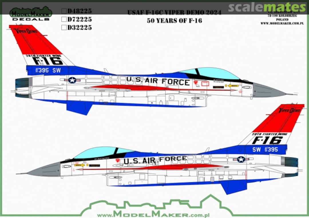 Boxart USAF F-16C Viper Demo 2024, 50 Years Of F-16 D48225 ModelMaker Boxart USAF F-16C Viper Demo 2024, 50 Years Of F-16 D48225 ModelMaker