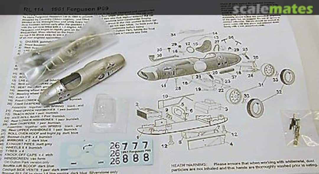 Boxart Ferguson P99 4WD RL114 Scale Model Technical Service Boxart Ferguson P99 4WD RL114 Scale Model Technical Service