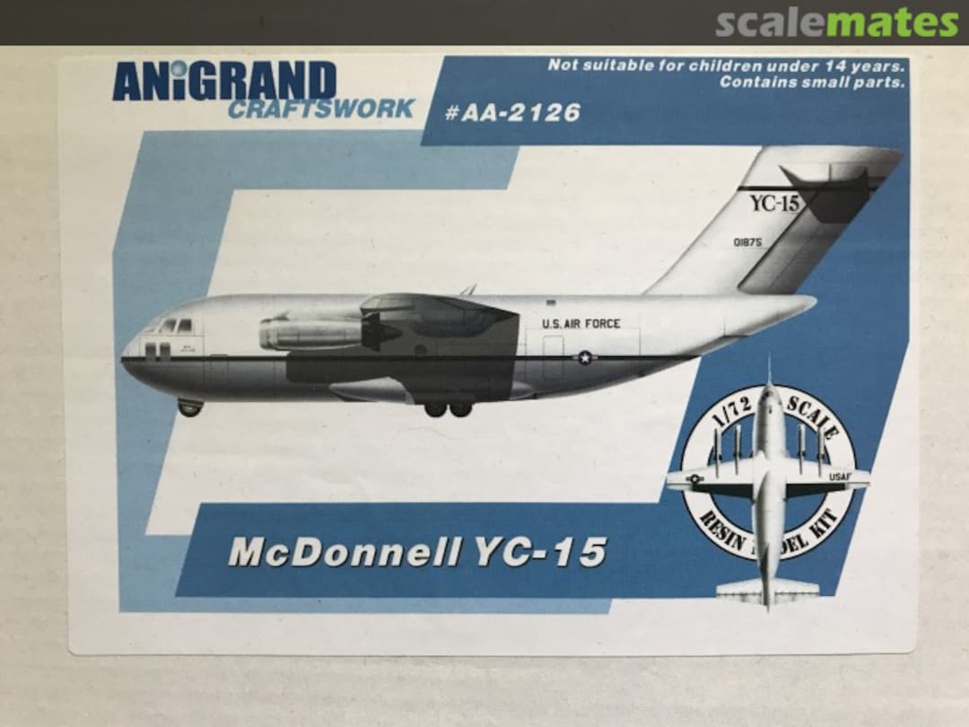 Boxart McDonnell YC-15 AA-2126 Anigrand Craftswork Boxart McDonnell YC-15 AA-2126 Anigrand Craftswork