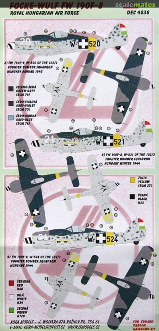 Boxart Focke-Wulf Fw 190F-8 (For EDU, DRG & HSG Kits) DEC4838 Kora Models Boxart Focke-Wulf Fw 190F-8 (For EDU, DRG & HSG Kits) DEC4838 Kora Models